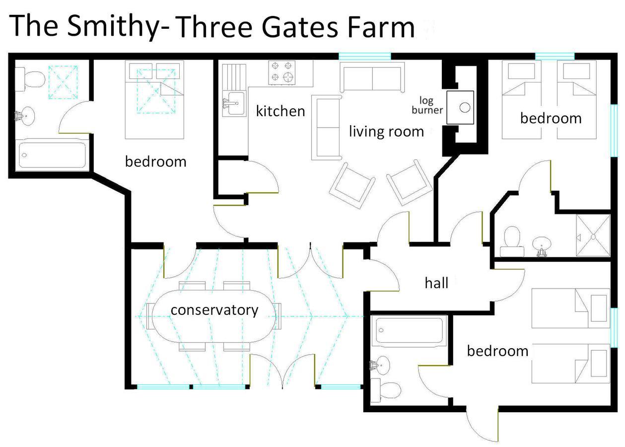 Three Gates Farm Holiday Cottages Huntsham エクステリア 写真