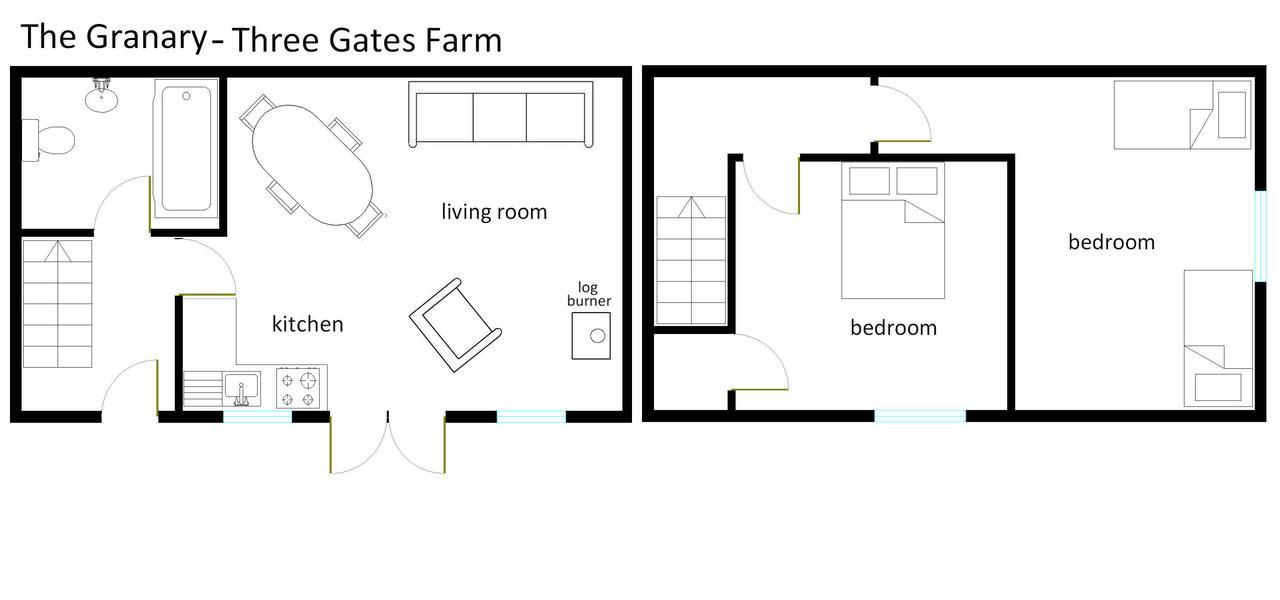 Three Gates Farm Holiday Cottages Huntsham エクステリア 写真