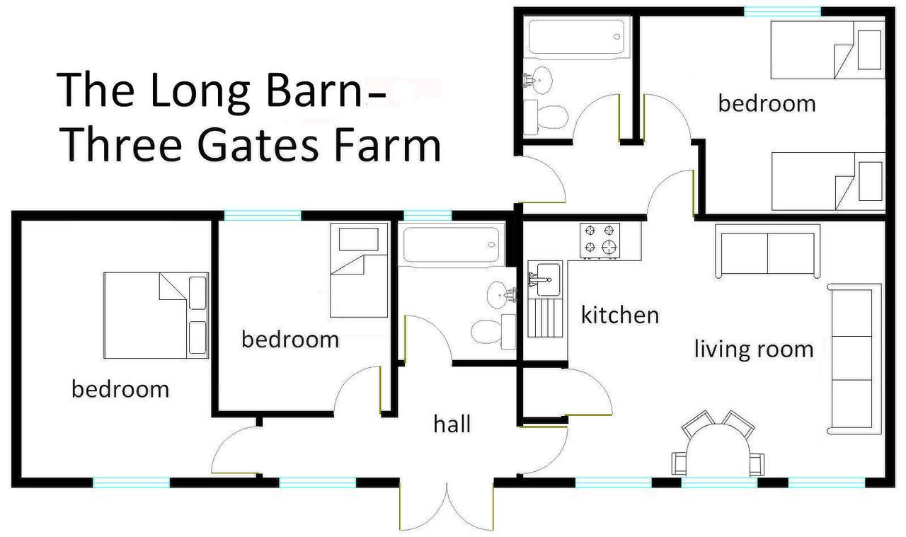 Three Gates Farm Holiday Cottages Huntsham エクステリア 写真